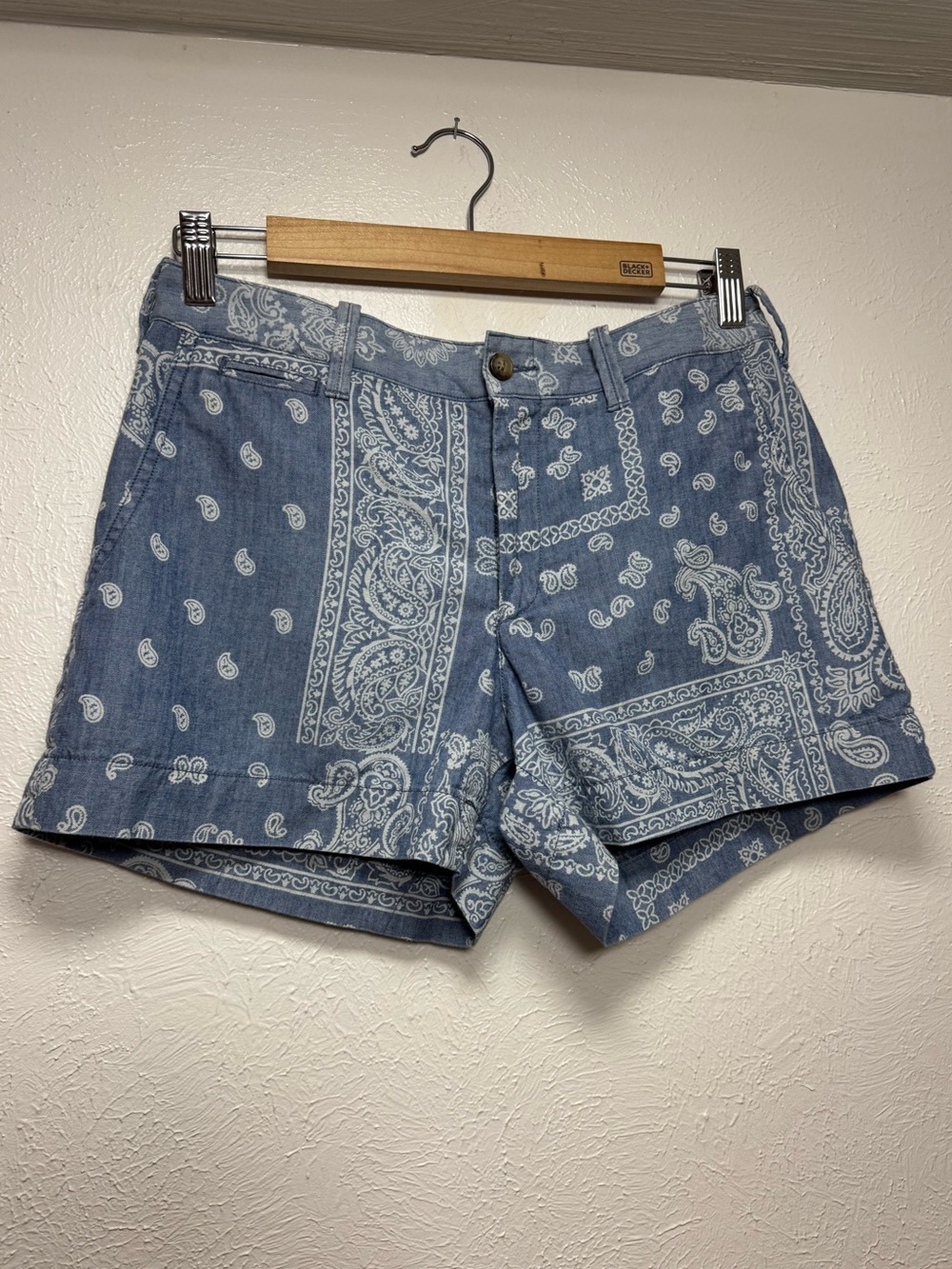 Polo Ralph Lauren Blue & White Bandana Chino Shorts